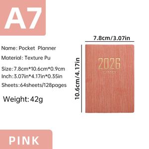 Carnet de notes promotionnel en cuir PU de haute qualité, format A7, 100 feuilles, couverture rigide, avec logo personnalisé et impression intérieure couleur - Product Image 3