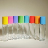 Vente en gros de flacons à bille en verre transparent de 10 ml pour parfum, huile essentielle, huile pour les lèvres, crème pour les yeux, flacons de voyage