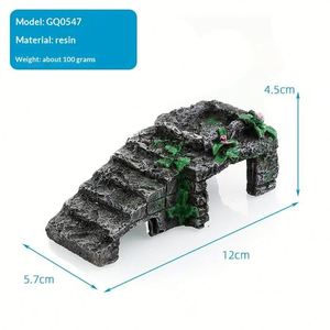 Plateforme de basking pour reptiles, tortues, araignées, hamsters, lézards, geckos, serpents, avec cachette décorative de style dessin animé pour la reposée et l'alimentation - Product Image 6
