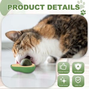 PETAXCELL Balle à mâcher en plastique décontractée à la catnip pour chats d'intérieur, jouet rotatif pour le nettoyage des dents, vert jaune, petite taille - Product Image 4