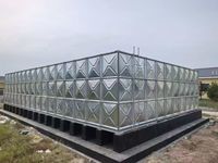 Réservoir d'eau en acier galvanisé à chaud, réservoir de réserve incendie pour utilisation dans les projets de récupération d'eau condensée
