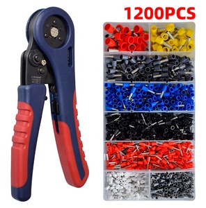 1200Pcs Ống Loại Thiết Bị Đầu Cuối Với Uốn Tóc Bồng Kìm FST-10S Thiết Lập Phong Cách Châu Âu Hệ Thống Dây Điện Kìm Uốn Tóc Bồng Công Cụ Với Thiết Bị Đầu Cuối Kit Thiết Lập - Product Image 2