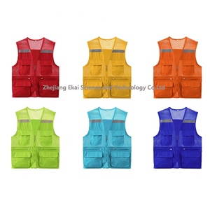 Chaleco <span class=keywords><strong>reflectante</strong></span> de alta visibilidad de malla personalizado para hombre, ropa de trabajo, ropa de construcción, chaleco <span class=keywords><strong>reflectante</strong></span> de trabajo de seguridad con bolsillos y logotipo - Product Image 6