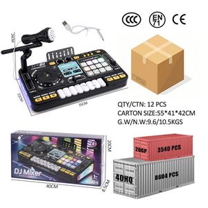 Controlador de DJ Multifuncional Educativo para Niños Zhorya, Instrumentos Musicales con Micrófono USB, Mezclador de DJ, Juguetes Musicales - Product Image 6