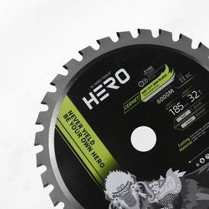 HERO 6000 185mm 7.3in 32t Metal <strong>Cutting</strong> Cermet Circle <strong>Blade</strong> - Product Image 2
