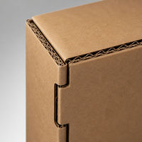 Benutzerdefiniertes Logo Braune Kraft-Wellpappe-Versandbox Flache Rechteckige Starre Papierkartons für E-Commerce-Versand