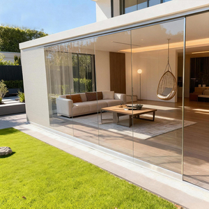 Puerta Plegable <span class=keywords><strong>de</strong></span> <span class=keywords><strong>Vidrio</strong></span> sin Marco <span class=keywords><strong>para</strong></span> Balcón, Ventana o Terraza, Precio <span class=keywords><strong>de</strong></span> Fábrica, Puerta <span class=keywords><strong>de</strong></span> <span class=keywords><strong>Vidrio</strong></span> en Acordeón - Product Image 1