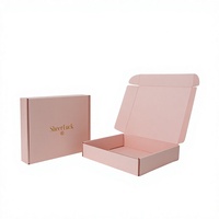 Boîte en carton ondulé de style avion, personnalisée avec impression à chaud extra résistante et colorée, pour l'emballage et l'expédition de vêtements