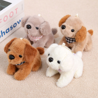 En gros, Porte-clés pendentif en peluche chien mignon assis avec écharpe, doux et moelleux, en forme de chien bonbon, pour cadeau de mariage ou de fête