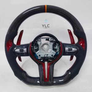 Volante Deportivo Personalizado de Cuero M de YLC Performance para <span class=keywords><strong>BMW</strong></span> F07 F10 F18 F20 F21 F22 F30 F31 F32 M3 M4 F82 M5 F10 F90 X5 E90 Serie F - Product Image 5