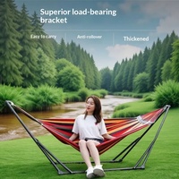 Support de hamac pliable portable d'extérieur, cadre en fer détachable, capacité de 200 kg pour 1 personne, pour utilisation en intérieur/extérieur, camping