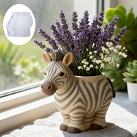 Moule en silicone Zebra pour pot de ciment/plâtre, DIY, pour pot de rangement en résine époxy, pot de fleurs, ornements, design moderne et simple