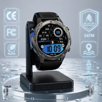 Montre connectée ronde AMOLED 1,43 pouce avec charge magnétique 500 mAh, fonction SOS, suivi d'entraînement, étanche IP69K, GPS, Relogio Digital Smart Watch