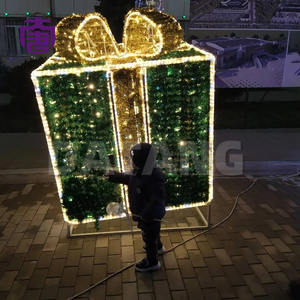 Luces decorativas 3D para exteriores en forma de caja de regalo para Navidad, festivales, parques, jardines y eventos nocturnos de celebración. - Product Image 5
