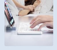 Teclado Plegable con Logotipo, Teclado Bluetooth para Celular, Ligero, Plegable, Teclado Bluetooth para Teléfono Celular Ligero y Plegable