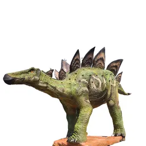 ジゴン高品質遊び場恐竜公園リアルな恐竜アニマトロニックステゴサウルスモデル