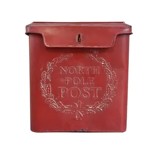 Caja de letras montada en la pared del jardín, buzón de correos de hierro Vintage, decoración para el hogar, exterior