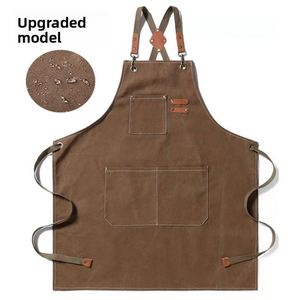 Wholesale Thickened Cotton Bib Apron Cross-Border Use Home Kitchen Milk Tea Shop Cleaning <b>Denim</b> <b>Material</b> for Foreign Trade - Product Image 1