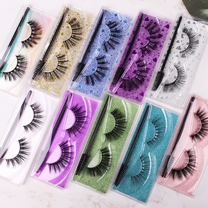 Fabrication de cils, ventes chaudes 2021, faux cils de 25 mm, logo et emballage personnalisés, style russe - Product Image 1