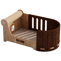 Lit inclinable moderne en bois pour chat, chaise longue de luxe pour animaux de compagnie, pour chats d'intérieur et petits chiens