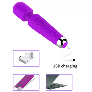 Venta caliente salida de carga 20 modos 8 velocidades juguetes sexuales de silicona clítoris punto G masaje vibrador mujeres Av varita mágica vibrador