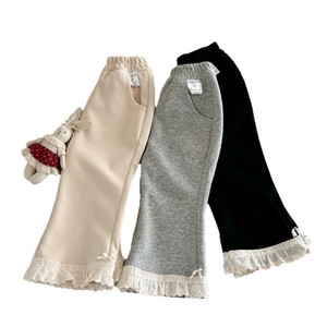 Tongxingyuan Girls Flare Pants Solid Color Cotton Knitted Autumn Wear Childrens Casual Long Pants - Product Image 5