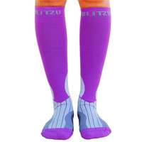Vente en gros de chaussettes de cyclisme pour hommes Chaussettes de sport en nylon Chaussettes de cyclisme à compression et personnalisées