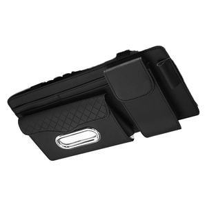Organisateur de visière de <span class=keywords><strong>voiture</strong></span> <span class=keywords><strong>en</strong></span> <span class=keywords><strong>cuir</strong></span> multi-espace de haute qualité <span class=keywords><strong>porte</strong></span>-carte multifonctionnel et pochette de rangement pour sac à mouchoirs - Product Image 1