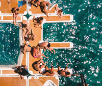 Plateforme flottante renforcée pour deux jet-skis, idéale pour lac, océan, marina, quai flottant pour embarcations