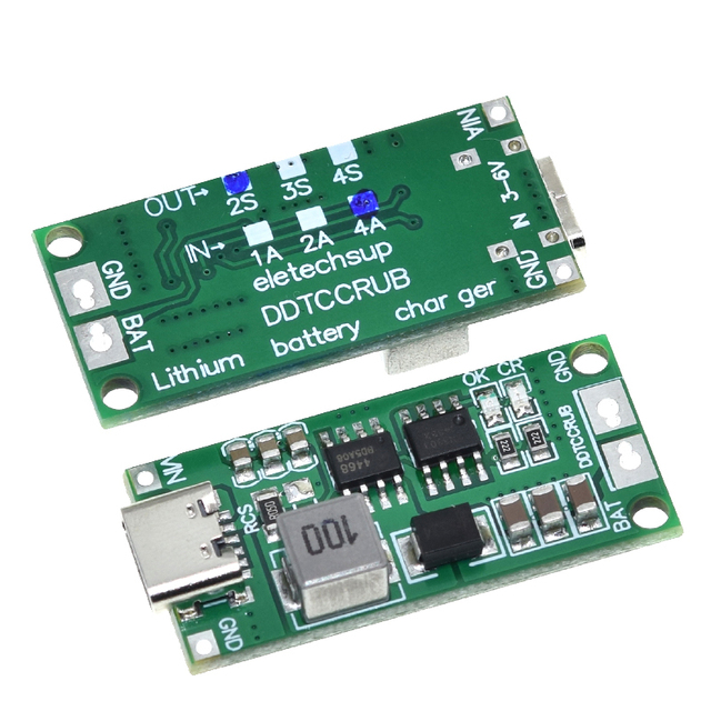 Multi-Cell 2S 3S 4S Type-C To 8.4V 12.6V 16.8V Step-Up Boost LiPo Polymer Li-Ion Charger 7.4V 11.1V 14.8V 18650 Lithium Battery