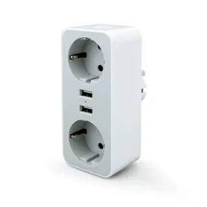 Adaptador de parede tamanho pequeno europa, design de parede, adaptador de viagem 220v 250v 16a com portas usb