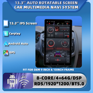 Radio mobil 13.3 inci, Radio mobil <span class=keywords><strong>Android</strong></span> 2 Din, navigasi Dcreen vertikal berputar otomatis - Product Image 4