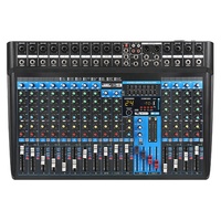 Table de mixage audio live GM-16X, 16 canaux, table de mixage audio professionnelle avec 24 DSP et BT