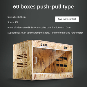 Relaxlines đôi cửa kính bò sát môi trường sống bò sát Terrarium Lồng cho loài bò sát Tank với ánh sáng - Product Image 3