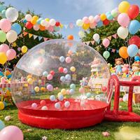 Dôme gonflable transparent commercial pour enfants, maison de jeu gonflable avec ballons