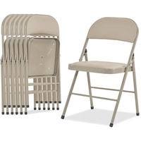 Chaises pliantes pour événements extérieurs et banquets, prix abordable, surface en PU, structure métallique, chaises de salle à manger