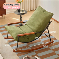 Fauteuil inclinable et berçant individuel rembourré de luxe léger pour salon et balcon de maison de location