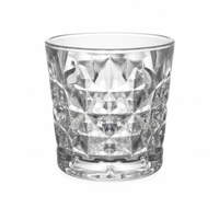 Verre à whisky taillé au diamant de qualité supérieure, fabriqué à la machine, personnalisé, en gros, en verre transparent pour bar, hôtel, maison, fêtes et boissons