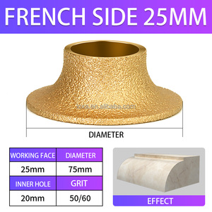 Meule latérale française pour granit et marbre, foret pour carrelage, brasage, diamant, meuleuse d'angle, coupe, feuille de meulage - Product Image 2