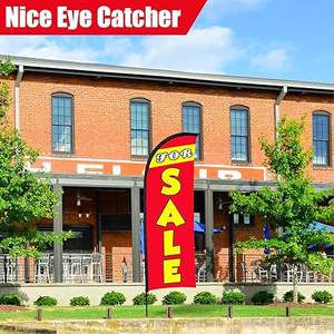 Bandera de Plumas con Kit de Mástil y Estaca <span class=keywords><strong>para</strong></span> el Suelo, Bandera Publicitaria Tipo Swooper <span class=keywords><strong>para</strong></span> Negocios - Product Image 5