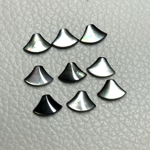 Materiali naturali a forma di ventaglio verde Malachite blu turchese agata <span class=keywords><strong>rossa</strong></span> onice nero grigio madreperla - Product Image 2