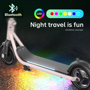 핫세일 장거리 주행 가능 접이식 두 바퀴 전동 스쿠터 블루투스 RGB LED 라이트 경량 어린이용 전동 스쿠터 - Product Image 4