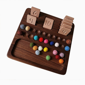 Tablero de Conteo Digital Montessori Australiano Hecho a Mano, Tablero de Madera Maciza de Nogal Negro y Haya, Juguete Educativo para Niños - Product Image 5