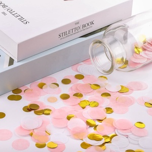 Round Tissue Paper <strong>Table</strong> Dots Birthday Party Valentine's Day <strong>Balloon</strong> <strong>Decorations</strong> 1 Inch Pink White Gold Wedding Confetti - Product Image 2
