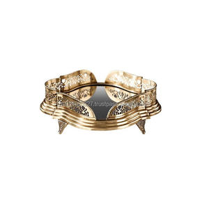 Wholesale Customized-Color <b>Gold</b> Metal Platter Vanity Food <b>Serving</b> <b>Tray</b> - Product Image 5