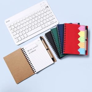 Cuaderno Espiral con Tapa Personalizada, Notas Adhesivas, Bloc de Notas Kraft con Logotipo Personalizado y Bolígrafo, Venta al Por Mayor - Product Image 3