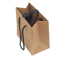 Pochette debout personnalisée emballage biodégradable sac en papier kraft sacs de paquet de bijoux Dinosource dignes de confiance avec poignée