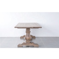 Populaire longue antique en bois de chêne massif table à manger Meubles de Salle À Manger 8 Places Rectangulaire En Bois Massif de Chêne Longue Salle À Manger onglet
