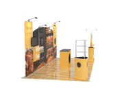 Nouveau design, vente en gros, publicité, stand d'exposition moderne 10x20, boîte lumineuse personnalisée, toile de fond pour salon professionnel, stand d'exposition