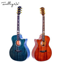 China Factory's High-End 41-Inch 6-String Mahogany Veneer Acoustic Guitar with Custom Logo Best Price High-End Accessory